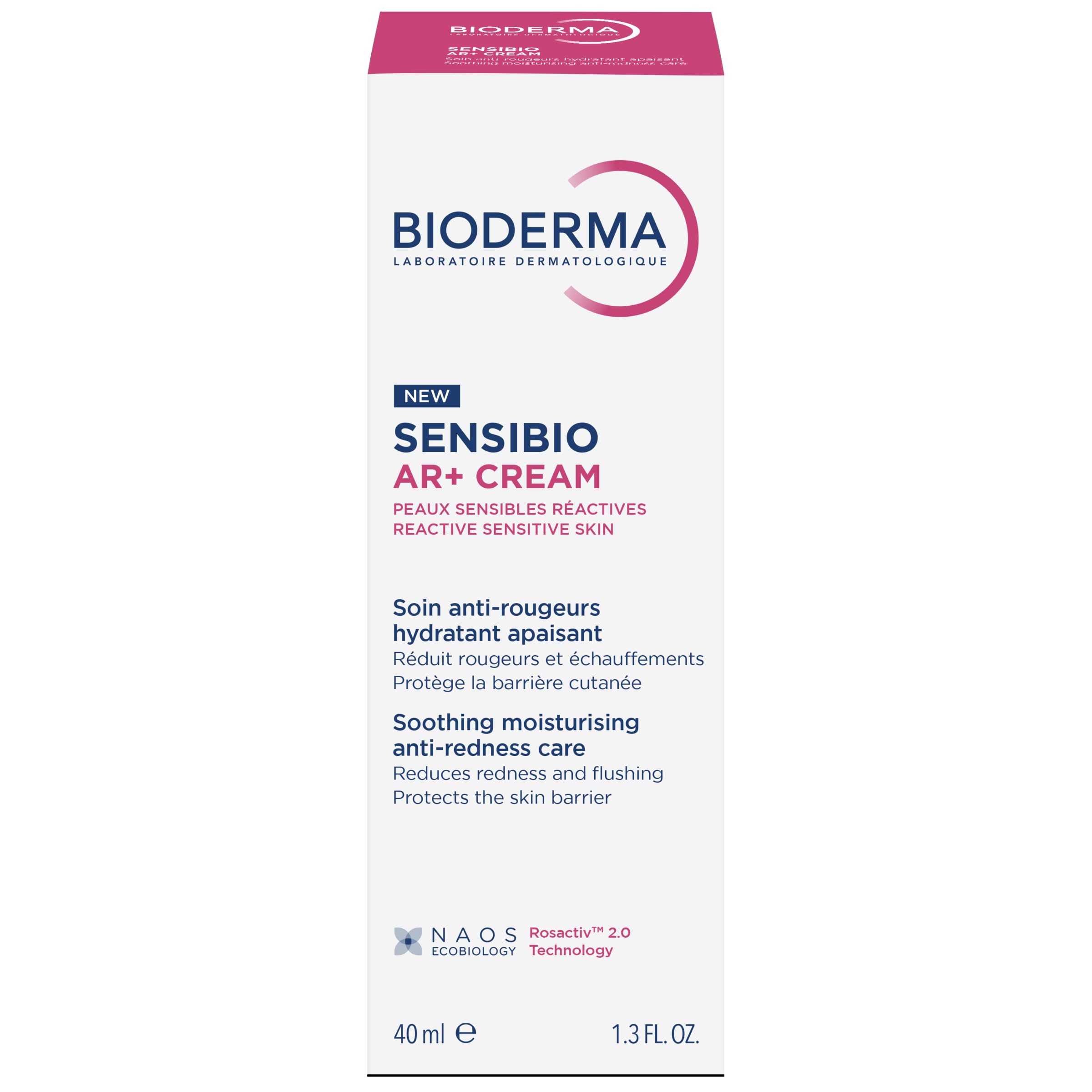 Bioderma Sensibio AR+ Cream, Facial Redness Relief Lotion for Sensitive Skin, Soothing and Moisturizing Care