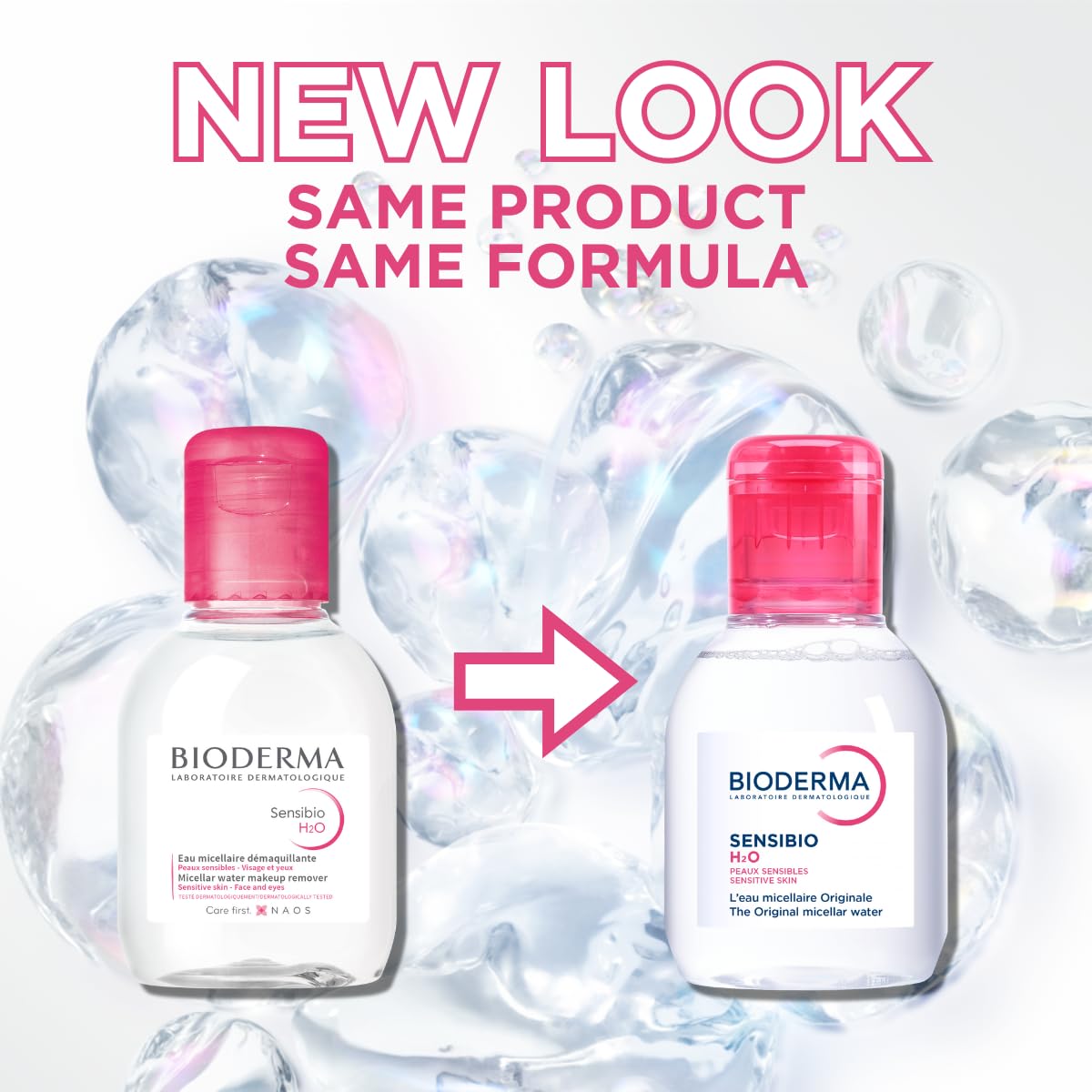 Bioderma - Sensibio - H2O Micellar Water - Makeup Remover Cleanser - Face Cleanser for Sensitive Skin