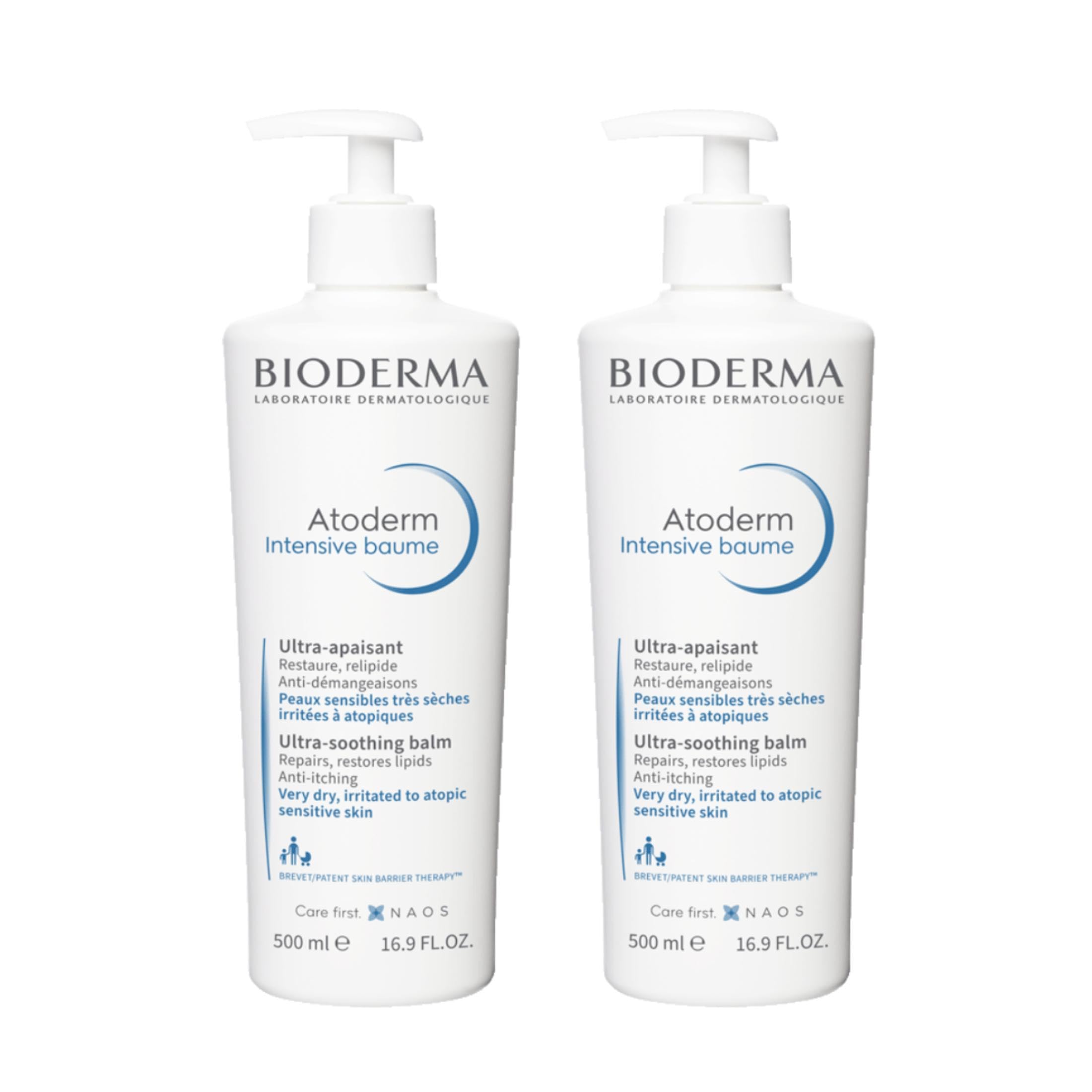 Bioderma Atoderm Intensive Balm, Hydrating Balm for Dry to Atopic Sensitive Skin, Face & Body Moisturizer with Ultra Soothing Anti-Itching Formula, Fragrance-Free, Non-Greasy & Non-Sticky for Family