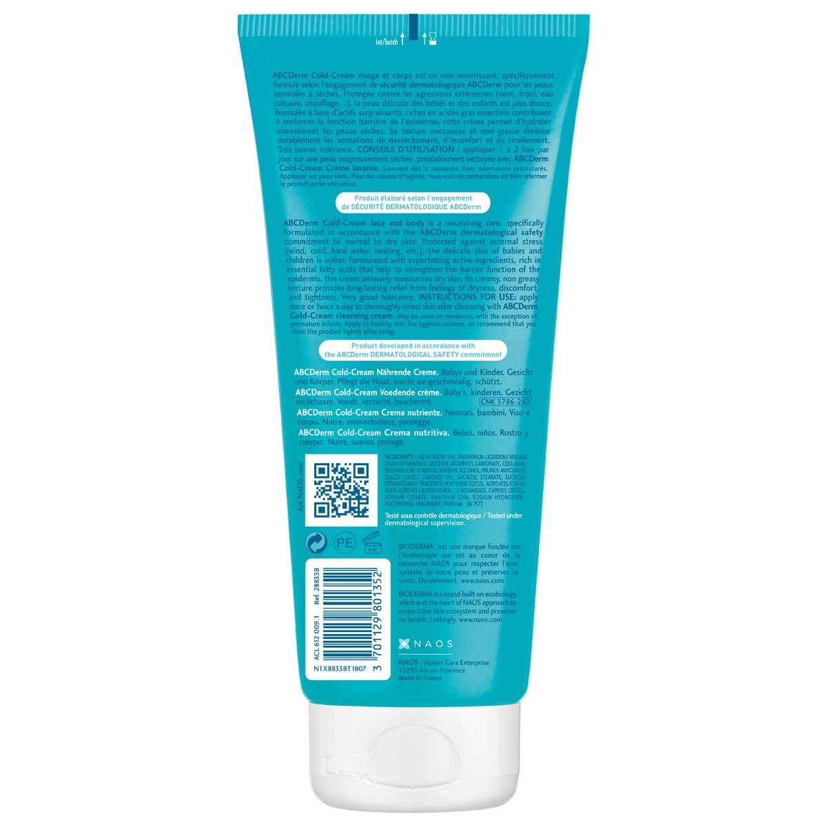 Bioderma - ABCDerm - Cold Cream Body Cream - Gentle Moisturizing Cream - Body Lotion for Babies and Kids